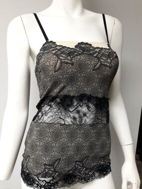 Bradelis Gold Label Genesis Camisole Black Lace Size Small NEW WITH TAGS!